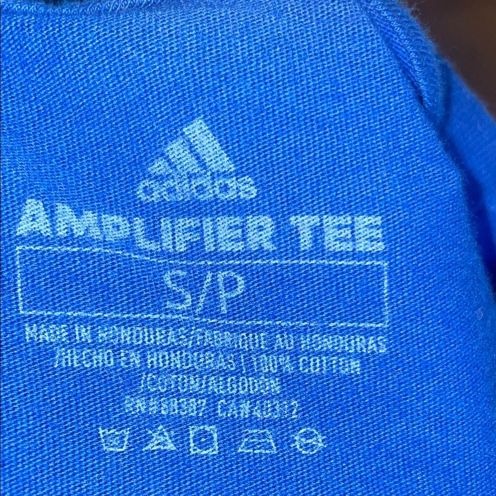 Adidas Kids Long Sleeve Tee in Blue and White - Picture 4 of 4